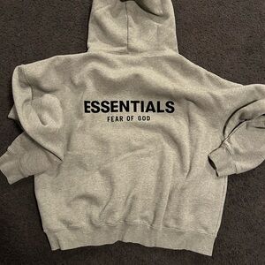 Fear of God Essentials Gray Hoodie